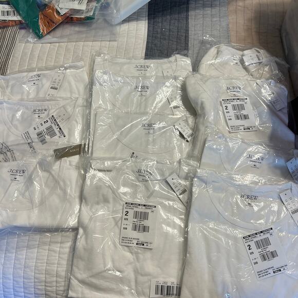 NWT J. Crew White Slim-Fit Organic Slub Cotton Crewneck T-Shirt - Picture 7 of 9